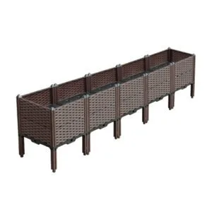 Buy SOGA 200cm Raised Planter Box Vegetable Herb Flower Outdoor Plastic Plants Garden Bed with Legs Deepen Online - Garden, Tools & Hardware/Gardening & Lawn Care/Pots, Planters & Container Accessories - 1 - NZ Depot Free Shipping