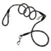 SOGA 220cm Multifunction Hands-Free Rope Pet Cat Dog Puppy Double Ended Leash for Walking Training Tracking Obedience Black, Pets>Dog>Pet Accessories>Dog Collars, , , , ,  - NZ DEPOT 1