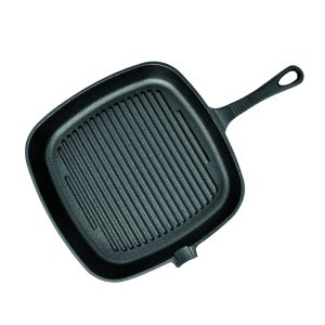 SOGA 23.5cm Square Ribbed Cast Iron Frying Pan Skillet Steak Sizzle Platter with Handle, Home & Living, Kitchen & Dining, Cookware, Frying Pans, ,  - NZ DEPOT 1