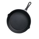 SOGA 26cm Round Cast Iron Frying Pan Skillet Steak Sizzle Platter with Handle, Home & Living>Kitchen & Dining>Cookware>Frying Pans, , , , ,  - NZ DEPOT 1