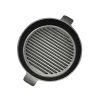 SOGA 26cm Round Ribbed Cast Iron Frying Pan Skillet Steak Sizzle Platter with Handle, Home & Living>Kitchen & Dining>Cookware>Frying Pans, , , , , - NZ DEPOT 1