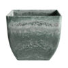 SOGA 27cm Green Grey Square Resin Plant Flower Pot in Cement Pattern Planter Cachepot for Indoor Home Office, Home & Living>Home Decor>Indoor Pots, Planters and Plant Stands, , , , ,  - NZ DEPOT 1