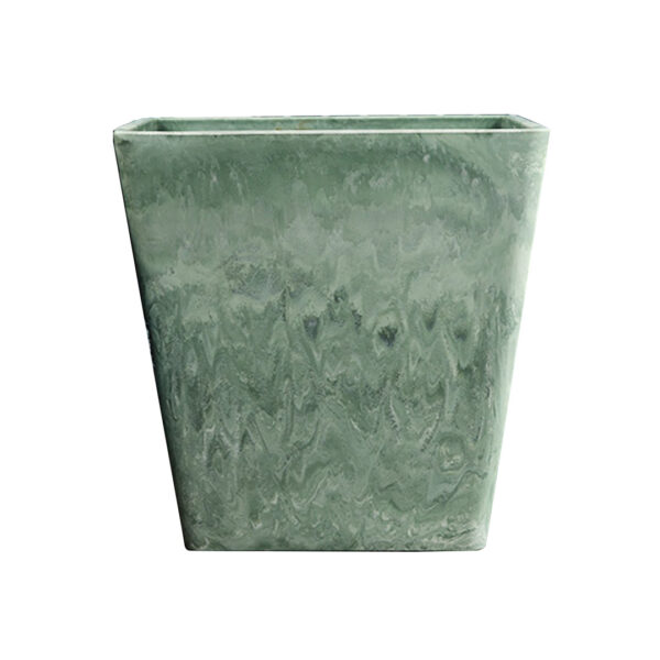 Soga 27Cm Green Grey Square Resin Plant Flower Pot In Cement Pattern Planter Cachepot For Indoor Home Office, Home &Amp; Living, Home Decor, Indoor Pots, Planters And Plant Stands, , ,  - Nz Depot 1