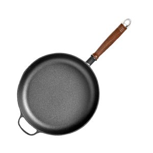 SOGA 29cm Round Cast Iron Frying Pan Skillet Steak Sizzle Platter with Helper Handle, Home & Living, Kitchen & Dining, Cookware, Frying Pans, ,  - NZ DEPOT 1