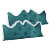 SOGA 2X 120cm Blue-Green Princess Bed Pillow Headboard Backrest Bedside Tatami Sofa Cushion with Ruffle Lace Home Decor, Furniture>Living Room Furniture>Occasional Chairs, , , , ,  - NZ DEPOT 1