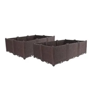 Buy SOGA 2X 120cm Raised Planter Box Vegetable Herb Flower Outdoor Plastic Plants Garden Bed Deepen Online - Garden, Tools & Hardware/Gardening & Lawn Care/Pots, Planters & Container Accessories - 1 - NZ Depot Free Shipping