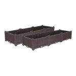 SOGA 2X 120cm Raised Planter Box Vegetable Herb Flower Outdoor Plastic Plants Garden Bed, Garden, Tools & Hardware>Gardening & Lawn Care>Pots, Planters & Container Accessories, , , , ,  - NZ DEPOT 1
