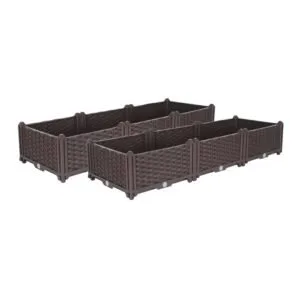 Buy SOGA 2X 120cm Raised Planter Box Vegetable Herb Flower Outdoor Plastic Plants Garden Bed Online - Garden, Tools & Hardware/Gardening & Lawn Care/Pots, Planters & Container Accessories - 1 - NZ Depot Free Shipping