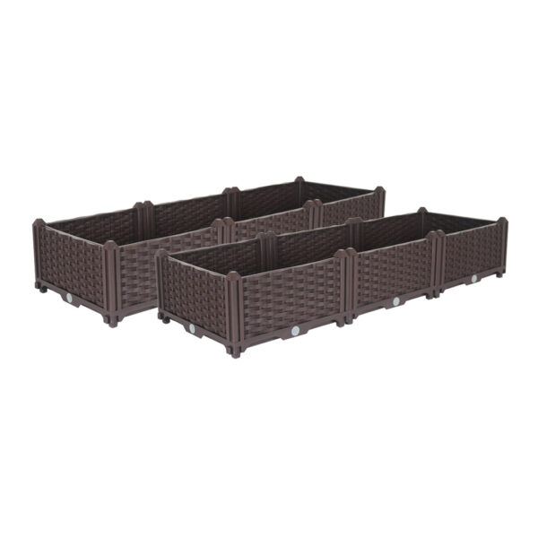 SOGA 2X 120cm Raised Planter Box Vegetable Herb Flower Outdoor Plastic Plants Garden Bed, Garden, Tools & Hardware>Gardening & Lawn Care>Pots, Planters & Container Accessories, , , , ,  - NZ DEPOT 1