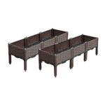 SOGA 2X 120cm Raised Planter Box Vegetable Herb Flower Outdoor Plastic Plants Garden Bed with Legs Deepen, Garden, Tools & Hardware>Gardening & Lawn Care>Pots, Planters & Container Accessories, , , , ,  - NZ DEPOT 1
