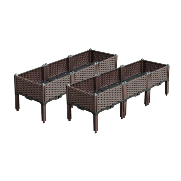SOGA 2X 120cm Raised Planter Box Vegetable Herb Flower Outdoor Plastic Plants Garden Bed with Legs Deepen, Garden, Tools & Hardware>Gardening & Lawn Care>Pots, Planters & Container Accessories, , , , ,  - NZ DEPOT 1