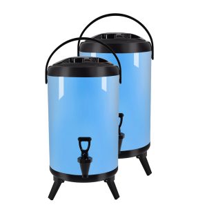 SOGA 2X 12L Stainless Steel Insulated Milk Tea Barrel Hot and Cold Beverage Dispenser Container with Faucet Blue, Home & Living, Kitchen & Dining, Barware, Spirit Dispensers, ,  - NZ DEPOT 1