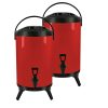 SOGA 2X 12L Stainless Steel Insulated Milk Tea Barrel Hot and Cold Beverage Dispenser Container with Faucet Red, Home & Living>Kitchen & Dining>Barware>Spirit Dispensers, , , , ,  - NZ DEPOT 1