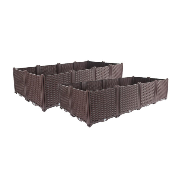 SOGA 2X 160cm Raised Planter Box Vegetable Herb Flower Outdoor Plastic Plants Garden Bed Deepen, Garden, Tools & Hardware>Gardening & Lawn Care>Pots, Planters & Container Accessories, , , , ,  - NZ DEPOT 1