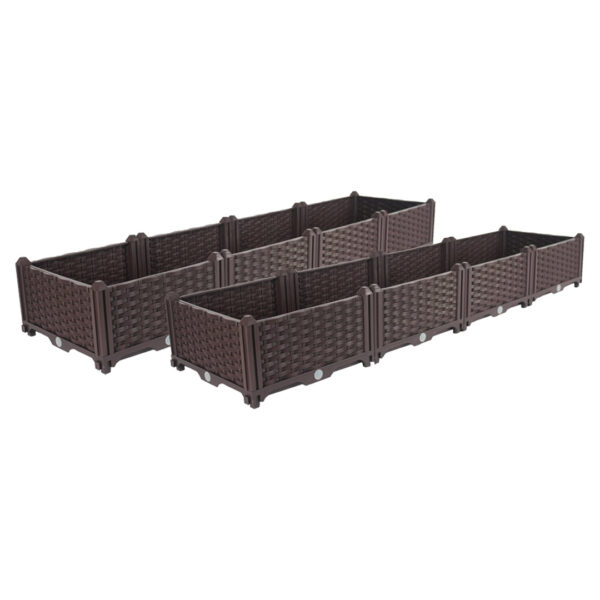 Soga 2X 160Cm Raised Planter Box Vegetable Herb Flower Outdoor Plastic Plants Garden Bed, Garden, Tools &Amp; Hardware, Gardening &Amp; Lawn Care, Pots, Planters &Amp; Container Accessories, , ,  - Nz Depot 1