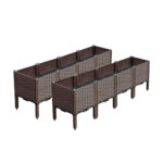SOGA 2X 160cm Raised Planter Box Vegetable Herb Flower Outdoor Plastic Plants Garden Bed with Legs Deepen, Garden, Tools & Hardware>Gardening & Lawn Care>Pots, Planters & Container Accessories, , , , ,  - NZ DEPOT 1