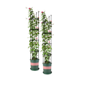 SOGA 2X 163cm 4-Bar Plant Frame Stand Trellis Vegetable Flower Herbs Outdoor Vine Support Garden Rack with Rings, Garden, Tools & Hardware, Gardening & Lawn Care, Garden Decor, ,  - NZ DEPOT 1