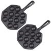 SOGA 2X 18CM Cast Iron Takoyaki Fry Pan Octopus Balls Maker 12 Hole Cavities Grill Mold, Home & Living>Kitchen & Dining>Cookware>Frying Pans, , , , , - NZ DEPOT 1