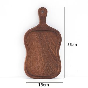 SOGA 2X 18cm Brown Wooden Serving Tray Board Paddle with Handle Home Decor, Kitchenware, Table Top, Servingware, Servingware Platter, ,  - NZ DEPOT 2