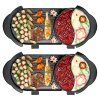 SOGA 2X 2 in 1 Electric Non-Stick BBQ Teppanyaki Grill Plate Steamboat Hotpot 2-8 Person, Home & Living>Kitchen & Dining>Cookware>Griddles & Grill Pans, , , , , - NZ DEPOT 1