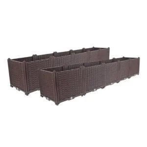 Buy SOGA 2X 200cm Raised Planter Box Vegetable Herb Flower Outdoor Plastic Plants Garden Bed Deepen Online - Garden, Tools & Hardware/Gardening & Lawn Care/Pots, Planters & Container Accessories - 1 - NZ Depot Free Shipping