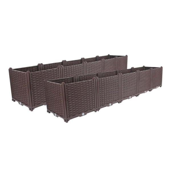 SOGA 2X 200cm Raised Planter Box Vegetable Herb Flower Outdoor Plastic Plants Garden Bed Deepen, Garden, Tools & Hardware>Gardening & Lawn Care>Pots, Planters & Container Accessories, , , , ,  - NZ DEPOT 1