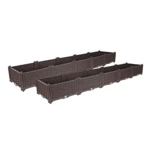 Buy SOGA 2X 200cm Raised Planter Box Vegetable Herb Flower Outdoor Plastic Plants Garden Bed Online - Garden, Tools & Hardware/Gardening & Lawn Care/Pots, Planters & Container Accessories - 1 - NZ Depot Free Shipping