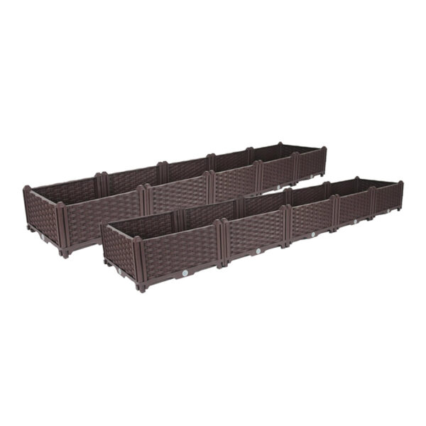 SOGA 2X 200cm Raised Planter Box Vegetable Herb Flower Outdoor Plastic Plants Garden Bed, Garden, Tools & Hardware>Gardening & Lawn Care>Pots, Planters & Container Accessories, , , , ,  - NZ DEPOT 1