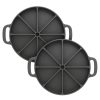 SOGA 2X 21.5CM Round Cast Iron Baking Wedge Pan Cornbread Cake 8-Slice Baking Dish with Handle, Home & Living>Kitchen & Dining>Cookware>Frying Pans, , , , , - NZ DEPOT 1
