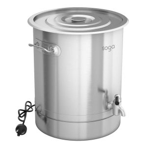 SOGA 2X 21L Stainless Steel URN Commercial Water Boiler 2200W, electronics & appliances > appliances > small kitchen appliances > toasters & kettles > kettles & urns, , , , ,  - NZ DEPOT 2