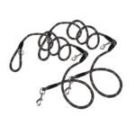 SOGA 2X 220cm Multifunction Hands-Free Rope Pet Cat Dog Puppy Double Ended Leash for Walking Training Tracking Obedience Black, Pets>Dog>Pet Accessories>Dog Collars, , , , ,  - NZ DEPOT 1