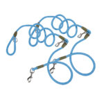 SOGA 2X 220cm Multifunction Hands-Free Rope Pet Cat Dog Puppy Double Ended Leash for Walking Training Tracking Obedience Blue, Pets>Dog>Pet Accessories>Dog Collars, , , , ,  - NZ DEPOT 1