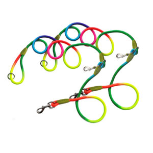 SOGA 2X 220cm Multifunction Hands-Free Rope Pet Cat Dog Puppy Double Ended Leash for Walking Training Tracking Obedience Rainbow, Pets, Dog, Pet Accessories, Dog Collars, ,  - NZ DEPOT 1