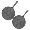 SOGA 2X 23cm Cast Iron Takoyaki Fry Pan Octopus Balls Maker 7 Hole Cavities Grill Mold, Home & Living>Kitchen & Dining>Cookware>Frying Pans, , , , ,  - NZ DEPOT 1