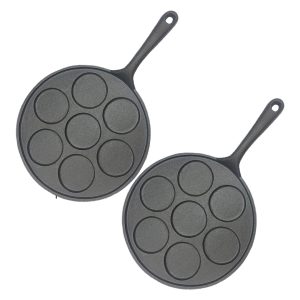 SOGA 2X 23cm Cast Iron Takoyaki Fry Pan Octopus Balls Maker 7 Hole Cavities Grill Mold, Home & Living, Kitchen & Dining, Cookware, Frying Pans, ,  - NZ DEPOT 1