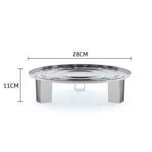 Buy SOGA 2X 28cm Stainless Steel Steamer Insert Stock Pot Steaming Rack Stockpot Tray Online - home & living > kitchen & dining > cookware > stock & multi pots - 2 - NZ Depot Free Shipping