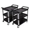 SOGA 2X 3 Tier 83.5x43x95cm Food Trolley Food Waste Cart Food Utility Mechanic Kitchen Small, Business & Industrial>Food Service>Food Service Carts, , , , ,  - NZ DEPOT 1