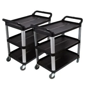Buy SOGA 2X 3 Tier Food Trolley Food Waste Cart Food Utility Mechanic Kitchen Large Online - Business & Industrial/Food Service/Food Service Carts - 1 - NZ Depot Free Shipping