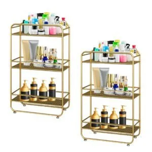 Buy SOGA 2X 3 Tier Rectangular Bathroom Shelf Multifunctional Storage Display Rack Organiser Online - Home/Bathroom/Bathroom Accessories/Bathroom Storage - 1 - NZ Depot Free Shipping