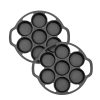 SOGA 2X 32cm Cast Iron Takoyaki Fry Pan Octopus Balls Maker 7 Hole Cavities Grill Mold, Home & Living>Kitchen & Dining>Cookware>Frying Pans, , , , , - NZ DEPOT 1