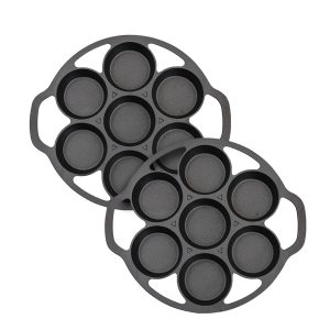 SOGA 2X 32cm Cast Iron Takoyaki Fry Pan Octopus Balls Maker 7 Hole Cavities Grill Mold, Home & Living, Kitchen & Dining, Cookware, Frying Pans, ,  - NZ DEPOT 1