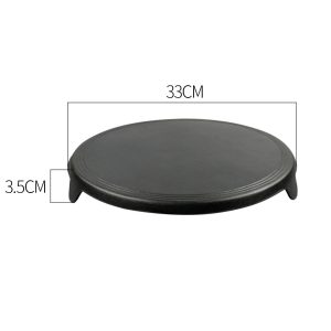 SOGA 2X 33CM Reversible Round Cast Iron Induction Crepes Pan Baking Cookie Pancake Pizza Bakeware, Home & Living, Kitchen & Dining, Cookware, Frying Pans, ,  - NZ DEPOT 2