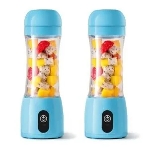 Buy SOGA 2X 380ml Portable Mini USB Rechargeable Handheld Fruit Mixer Juicer Blue Online - electronics & appliances > appliances > small kitchen appliances > coffee machines & beverages > juicers - 1 - NZ Depot Free Shipping