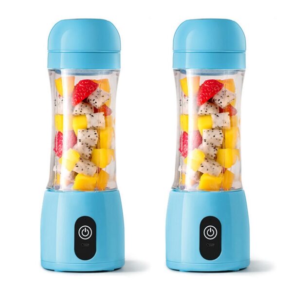 SOGA 2X 380ml Portable Mini USB Rechargeable Handheld Fruit Mixer Juicer Blue, electronics & appliances > appliances > small kitchen appliances > coffee machines & beverages > juicers, , , , ,  - NZ DEPOT 1
