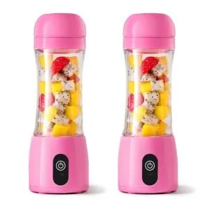 Buy SOGA 2X 380ml Portable Mini USB Rechargeable Handheld Fruit Mixer Juicer Pink Online - electronics & appliances > appliances > small kitchen appliances > coffee machines & beverages > juicers - 1 - NZ Depot Free Shipping