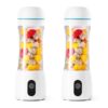SOGA 2X 380ml Portable Mini USB Rechargeable Handheld Fruit Mixer Juicer White, electronics & appliances > appliances > small kitchen appliances > coffee machines & beverages > juicers, , , , ,  - NZ DEPOT 1