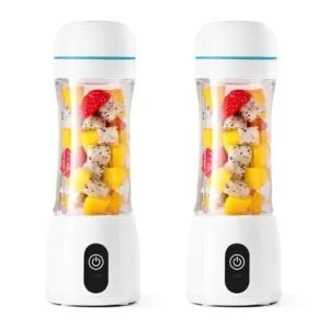 Buy SOGA 2X 380ml Portable Mini USB Rechargeable Handheld Fruit Mixer Juicer White Online - electronics & appliances > appliances > small kitchen appliances > coffee machines & beverages > juicers - 1 - NZ Depot Free Shipping