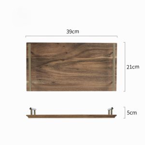 SOGA 2X 39cm Brown  Rectangle Wooden Acacia Food Serving Tray Charcuterie Board Home Decor, Kitchenware, Table Top, Servingware, Servingware Platter, ,  - NZ DEPOT 2