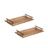 SOGA 2X 39cm Brown  Rectangle Wooden Acacia Food Serving Tray Charcuterie Board Home Decor, Kitchenware > Table Top > Servingware > Servingware Platter, , , , ,  - NZ DEPOT 1