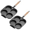 SOGA 2X 4 Mold Cast Iron Breakfast Fried Egg Pancake Omelette Fry Pan, Home & Living>Kitchen & Dining>Cookware>Frying Pans, , , , ,  - NZ DEPOT 1